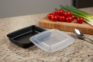 Contenitore Rettangolare Minimalista Serie Lfs da 32 Oz in PP con 2 Scomparti, Stampato a Iniezione, Adatto al Microonde, per Frigorifero e Viaggi - Product Image 2