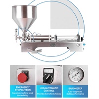 Machine de remplissage et de dosage pneumatique semi-automatique à tête unique pour liquides, miel, pâtes, sauces et crèmes, de 10 à 100 ml
