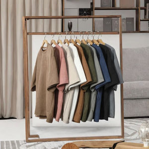 Tiaose <b>Men's</b> Casual Blank Heavyweight Knitted <b>T</b>-<b>Shirts</b> Black Oversized Custom 3D Embroidery Anti-Pilling Eco-Friendly - Product Image 3