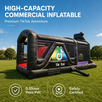 Parcours d'obstacles gonflable robuste en PVC 18oz sur le thème du court-métrage, château gonflable avec toboggan EN14960 pour événements commerciaux