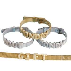 Braccialetti a maglia con nome personalizzato di lusso con nome personalizzato Designer fai da te bolle palloncino lettere braccialetti con cinturino - Product Image 1