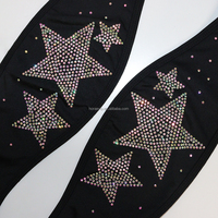 B240 Combinaison personnalisée à imprimé étoiles en strass scintillants pour femme, col en U profond, dos nu, string, tenue de scène pour danseuse de pole dance