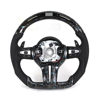 Volant en fibre de carbone forgée avec boutons bleus M1 M2 et LED pour BMW F01 F10 F15 F20 F25 F30 F36 M3 F80 M4 F82 M2 F87 E90 E92
