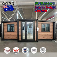 Casa Contenedor Expandible Prefabricada Aislada de 20 Pies, 2 Dormitorios, Diseño Moderno, Construcción de Vivienda Portátil para Edificio de Oficinas