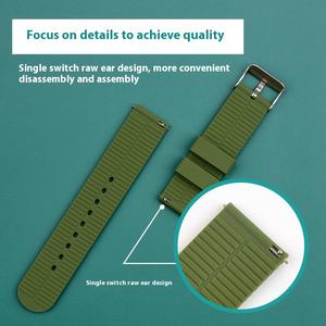 Correa de reloj inteligente deportivo Premium de alta calidad para Huawei Jiaming Samsung 22mm correa de silicona blanca transpirable caucho suave acero - Product Image 4