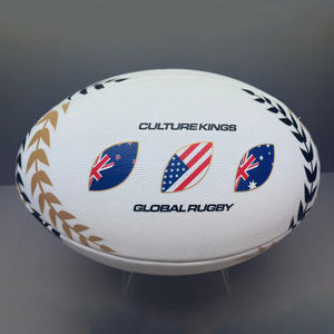 Pallone da <span class=keywords><strong>Rugby</strong></span> Personalizzato di Qualità Premium da Partita Cucito a Macchina Pallone Ufficiale da Gara Misura 4 Misura 5 in PVC PU - Product Image 1