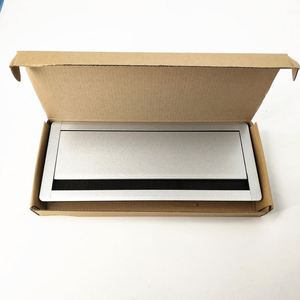 Boîte à œillets pour câble de bureau en alliage d'aluminium noir mat avec couvercle rabattable et brosse Boîte à œillets pour sortie de câble de bureau - Product Image 5