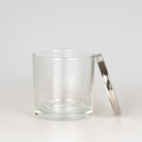 Couvre-bougie en métal plaqué nickel argenté brillant pour pots à bougies en verre pour la fabrication de bougies