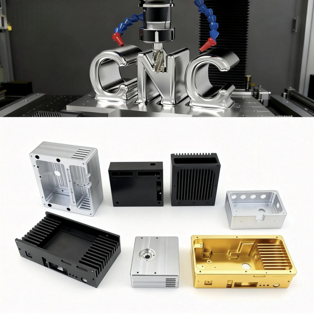 One-stop CNC Milling Precision Metal Case Anodized Aluminum Electronics Heat Sink Enclosure CNC Machining PCB Housing Custom