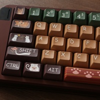 Keycaps personnalisés de restaurant de thé de chat de profil de KCA avec la clé de saisie d'ISO 6.25u 7u sublimation de colorant de barre d'espace pour le clavier mécanique