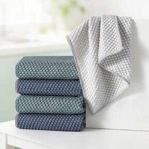 Serviettes de cuisine haut de gamme - Grandes serviettes de cuisine en microfibre, lot de 6 - Design Popcorn 30*30cm, ensemble de torchons très absorbants - Product Image 3