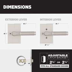 Poignée de porte carrée en alliage de zinc, design moderne, best-seller, durable, antirouille, sans clé, commande tactile, noir mat/brossé - Product Image 2