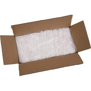 Boardwalk 7.75 In. X 0.25 In. Individually <b>Wrapped</b> White <b>Paper</b> Drinking Straws 3200/Carton - Product Image 6
