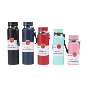 Eco-Friendly Stainless Steel Thermos 316 Business Gift Portable <b>Large</b> Capacity Sports Water Kettle Bottle Flask Shoulder Strap - Product Image 1