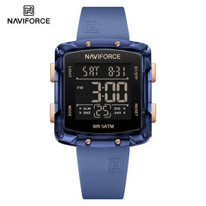 Reloj Electrónico Cuadrado de Moda para Mujer Naviforce 7121, Personalizable con Logotipo de Marca Privada, Reloj de Pulsera Digital LCD Deportivo de Silicona - Product Image 1