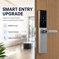 Serrure de porte intelligente à empreinte digitale et mot de passe, pour extérieur et intérieur, avec carte mémoire, pour une sécurité accrue
