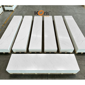 Prix d'usine Koris, pierre artificielle, marbre blanc, grande dalle, surface solide en acrylique pur modifiée, plaque pour comptoirs de cuisine - Product Image 4
