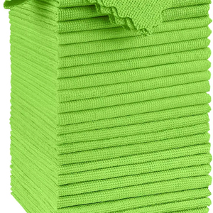 Chiffon de <span class=keywords><strong>nettoyage</strong></span> en microfibre de polyamide de luxe, réutilisable, sans peluches, multi-usages <span class=keywords><strong>pour</strong></span> la cuisine, la maison et la voiture, vert - Product Image 1