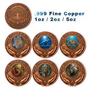 Lingotes de Cobre con Diseño Personalizado, Coloridos y Plateados, de 1 onza, 999 de Pureza, Monedas Redondas de Cobre con Animales de Fantasía, Monedas de Plata en Venta - Product Image 3