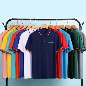 Summer Solid Polo Shirt Custom Logo Advertising Anti-Pilling Short Sleeve Polo Shirts