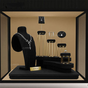 Accessoires d'affichage de bijoux de fenêtre de comptoir-ensemble de combinaison de présentoir de boucle d'oreille d'anneau de collier pour l'affichage au détail de fenêtre - Product Image 5