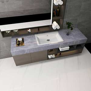 Plan de travail de cuisine en pierre frittée technique de qualité supérieure 2025, gris Hermess, finition mate, 3200x1600x12mm, dalle en porcelaine pour la maison - Product Image 1