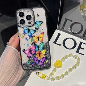 Funda para <span class=keywords><strong>teléfono</strong></span> móvil Flash Diamond Fundas con pulsera <span class=keywords><strong>de</strong></span> cuentas Funda trasera para iPhone 16 15 14 Funda Para Celular Al Por Mayor - Product Image 5
