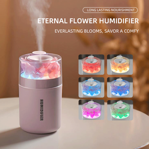 Humidificateur USB de bureau, diffuseur de parfum portable, forme de fleur, LED colorée <span class=keywords><strong>Aurora</strong></span> - Product Image 4