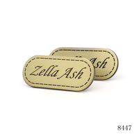 Fournisseur de quincaillerie pour sacs : Plaque métallique en laiton brossé, logo personnalisé gravé, étiquette métallique pour accessoires de sacs à main