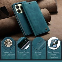 Caseme 013 Flip PU cuero soporte cartera funda protectora teléfono móvil para Xiaomi Redmi Note 14 4G Note 14 Pro