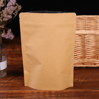 Sachet Doypack en papier kraft autoportant avec fermeture éclair pour emballage alimentaire épaissi et aluminisé pour jujubes et fruits secs