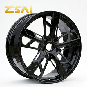 Maßgefertigte 17 18 19 20 Zoll <span class=keywords><strong>Monoblock</strong></span> Geschmiedete Felge Hochglanz Schwarz Offset 35 42 40 45 55 5*120 5*114 5*120 Leichtgewichtige Autofelge - Product Image 3