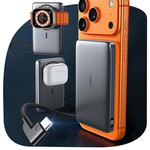 Sạc dự phòng siêu mỏng LISEN 0.5 inch, tích hợp cáp, pin từ tính, sạc không dây, dung lượng 10000mAh, phù hợp mang lên máy bay - Product Image 1