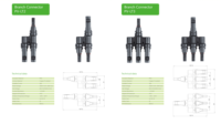 Connecteur photovoltaïque (PV) en laiton 30A 1000V CC IP67, multi-contacts, parallèle, mâle-femelle, branche en Y 1-2-2-1 pour alimentation solaire