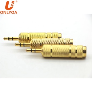 Enchufe hembra de 6,5mm chapado en oro a enchufe de 3,5mm adaptador de Audio de micrófono estéreo macho para REPRODUCTOR DE <span class=keywords><strong>MP3</strong></span> y convertidor de auriculares de micrófono - Product Image 1