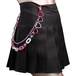 Heart Shape Floral Waist <b>Chain</b> Plastic Women's Party Accessory Colorful Punk Style Detachable <b>Chain</b> - Product Image 2