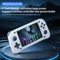 Nouvelle console de jeu portable rétro G28 Pro Linux, écran IPS 4,3 pouces 480*272 HD, lecteur de jeux avec 2000 jeux, manette sans fil