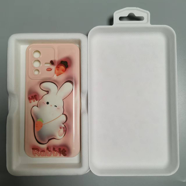 Molded Pulp Box Recyclable Custom Logo Packing Box for Phone Case Cell Phone Case Paper Packing