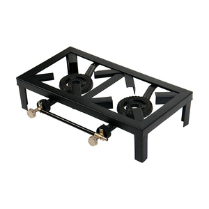Fornello <span class=keywords><strong>a</strong></span> <span class=keywords><strong>Gas</strong></span> <span class=keywords><strong>Portatile</strong></span> <span class=keywords><strong>a</strong></span> Doppio Fornello con Bruciatori in Ghisa, Potenza 6000W, per Uso Esterno - Product Image 2