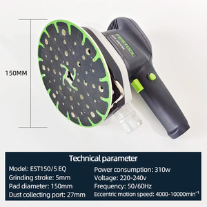 <span class=keywords><strong>Lijadora</strong></span> <span class=keywords><strong>Orbital</strong></span> Aleatoria Eléctrica <span class=keywords><strong>FESTOOL</strong></span> de 150 mm, Órbita de 3 mm/5 mm, 310 W, Velocidad Variable, <span class=keywords><strong>Lijadora</strong></span> Excéntrica para Carrocería de Automóviles y Lijado de Madera - Product Image 2