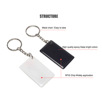 Échantillon Gratuit Personnalisé - Porte-clés NFC RFID en Époxy avec Puce de Proximité Écritable 13,56 MHz pour Contrôle d'Accès