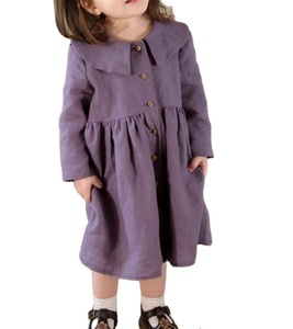 Boutique otoño primavera camisa de manga larga personalizada niñas vestidos <span class=keywords><strong>100</strong></span>% algodón <span class=keywords><strong>Natural</strong></span> orgánico Bebé Ropa niños ropa - Product Image 1