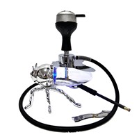 Ensemble Chicha Narguilé Électrique LED Moderne en Métal Portable Miel d'Abeille