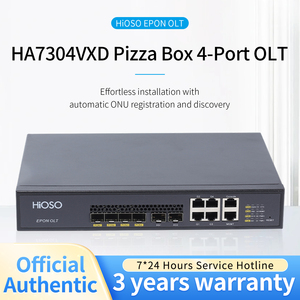HiOSO HA7304VXD-ADC 4PON OLT 10G Uplink อุปกรณ์ไฟเบอร์ FTTH FTTx  ไม่มีช่องต่อ 1AC +1DC  7db 8db 9db 10db - Product Image 2