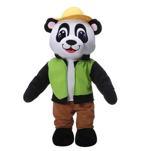 Hochwertiger Plüsch Panda Teddybär mit Kleidung Spielzeug Custom Charm Engineer Kuscheltiere Spielzeug