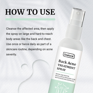 Spray de Tratamento para Acne nas Costas com 2% de Ácido Salicílico Ajuda a Reduzir Vermelhidão e Espinhas, Calmante para a Pele - Product Image 6