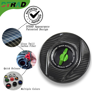 غطاء خزان وقود جديد من ألياف الكربون لدراجات كاواساكي ZX-10R/RR ZX-6R ZX-14R Z800 Z750 Z125 <span class=keywords><strong>Z1000</strong></span> SX سريع الفك لغطاء الوقود والبنزين - Product Image 4