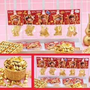 Mini Treasure Bowl Resin Ornament Round Home Decoration For Living Room Chinese New Year Lucky Bag Wealth Fortune <b>Decor</b> - Product Image 2