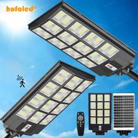 Lampadaire solaire intégré extérieur étanche avec détecteur de mouvement pour parking commercial, allumage crépusculaire à l'aube, 5000W