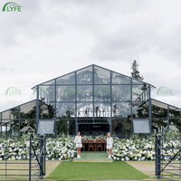 Tente de réception pliable Lyfe 4 saisons en alliage d'aluminium haute résistance 6061/T6 avec tissu PVC pour mariages, expositions et fêtes